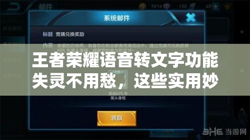 王者榮耀語音轉(zhuǎn)文字功能失靈不用愁，這些實(shí)用妙招助你快速解決問題！