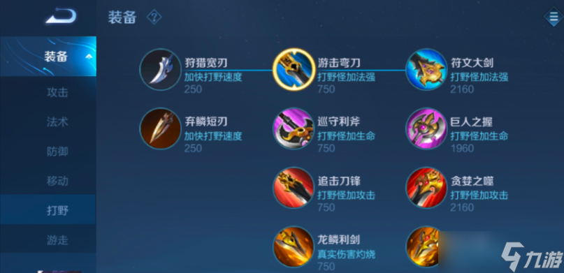 王者榮耀典韋打野出裝怎么搭配